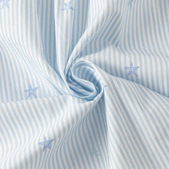 Dave&Bella Toddler Girls Autumn Blue White Striped School Breathable Cotton A-line Dress