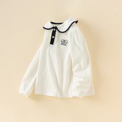 Dave&Bella Children Girls Spring Casual Polo Shirt Tops