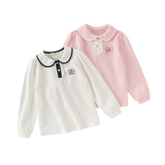 Dave&Bella Children Girls Spring Casual Polo Shirt Tops