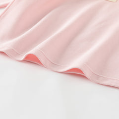 Dave&Bella Children Girls Spring Casual Polo Shirt Tops-Pink