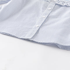 Dave&Bella Bbay Girls Spring Cotton Striped Gentle Blouse Top Shirt