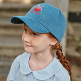 Dave&Bella Toddler/Kids Girls Fashion Denim Blue Soft Cotton Baseball Caps