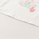 Dave&Bella Kids Girls Summer White Printed Short Sleeve Cotton T-Shirts