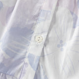Dave&Bella Girls Summer Elegant Purple Floral Cotton A-Line Dress