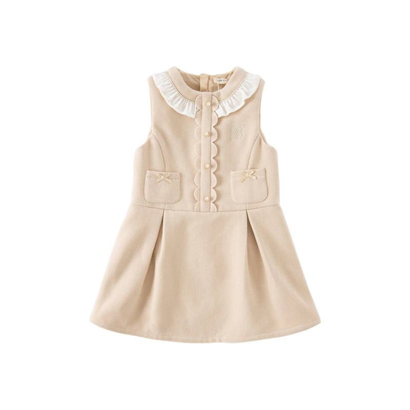 Dave&Bella Toddler Girls Fashion Light Khaki A-line Party Dress