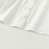 Dave&Bella Kids Girls White/Blue Long Sleeve Breathable Cotton Blouse Shirt
