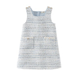Dave&Bella Toddler Girls Noble Blue Versatile Princess Tank Dress