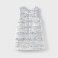 Dave&Bella Toddler Girls Autumn Noble Blue Versatile Princess Tank Dress