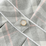Dave&Bella Toddler Girls Light Grey Plaid Sleeveless A-line Tank Dress