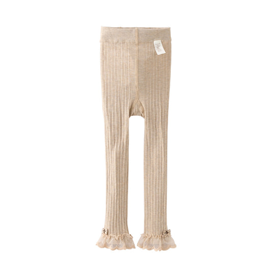 Dave&Bella Girls Autumn Khaki Footless Tights Leggings