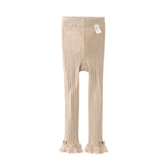 Dave&Bella Girls Autumn Khaki Footless Tights Leggings