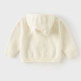Dave&Bella Kid Girls Beige/Purple Cute Fleece Hooded Soft Warm Jackets