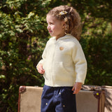 Dave&Bella Kid Girls Beige/Purple Cute Fleece Hooded Soft Warm Jackets