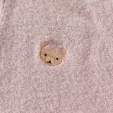 Dave&Bella Kid Girls Beige/Purple Cute Fleece Hooded Soft Warm Jackets