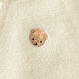 Dave&Bella Kid Girls Beige/Purple Cute Fleece Hooded Soft Warm Jackets
