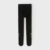 Dave&Bella Kids Girls White/Black Soft Plush-lined Tights