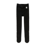 Dave&Bella Kids Girls White/Black Soft Plush-lined Tights