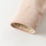 Dave&Bella Kids Girls Sweet Grey Pink Cozy Thickened Suede Plush-Lined Jackets
