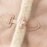Dave&Bella Kids Girls Sweet Grey Pink Cozy Thickened Suede Plush-Lined Jackets