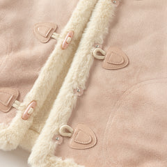 Dave&Bella Kids Girls Sweet Grey Pink Cozy Thickened Suede Plush-Lined Jackets