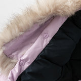 Dave&Bella Kids Girls/Boys Winter Outdoor Mid-length Fur-trim Hooded Down Coats