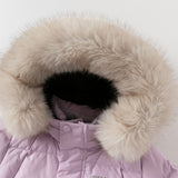 Dave&Bella Kids Girls/Boys Winter Outdoor Mid-length Fur-trim Hooded Down Coats