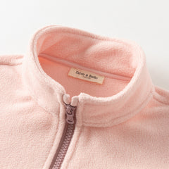 Dave&Bella Kids Girls/Boys Versatile Outdoor Hooded Cozy Fleece Two-piece Set Coats