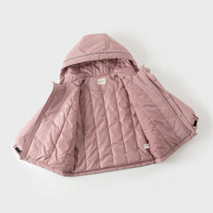 Dave&Bella Kids Girls/Boys Versatile Outdoor Hooded Cozy Fleece Two-piece Set Coats