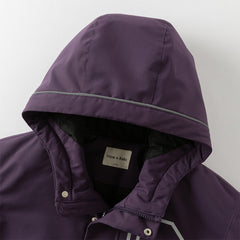 Dave&Bella Kids Girls/Boys Versatile Outdoor Hooded Cozy Fleece Two-piece Set Coats