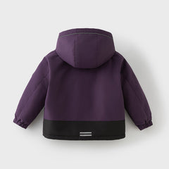 Dave&Bella Kids Girls/Boys Versatile Outdoor Hooded Cozy Fleece Two-piece Set Coats
