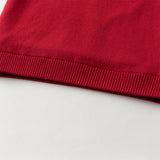Dave&Bella Kids Girls Adorable Red Cozy Christmas Knit Pullover Sweaters Tops