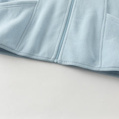 Dave&Bella Kids Boys Blue Outwear Hooded Mid-length Two-piece Padded Coats Set