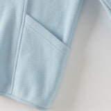 Dave&Bella Kids Boys Blue Outwear Hooded Mid-length Two-piece Padded Coats Set