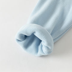 Dave&Bella Kids Boys Blue Outwear Hooded Mid-length Two-piece Padded Coats Set