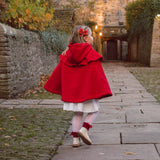 Dave&Bella Toddler Girls Festival Christmas Red Outdoor Hooded Fleece Capes