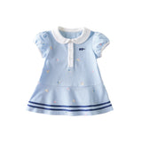 Dave&Bella Girls Summer Cartoon Striped Princess Dress