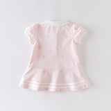 Dave&Bella Girls Summer Cartoon Striped Princess Dress