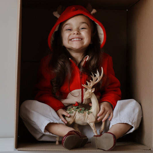 Dave&Bella Girls/Boys Autumn Zoo Series Warm Playful Fleece Jacket Coat