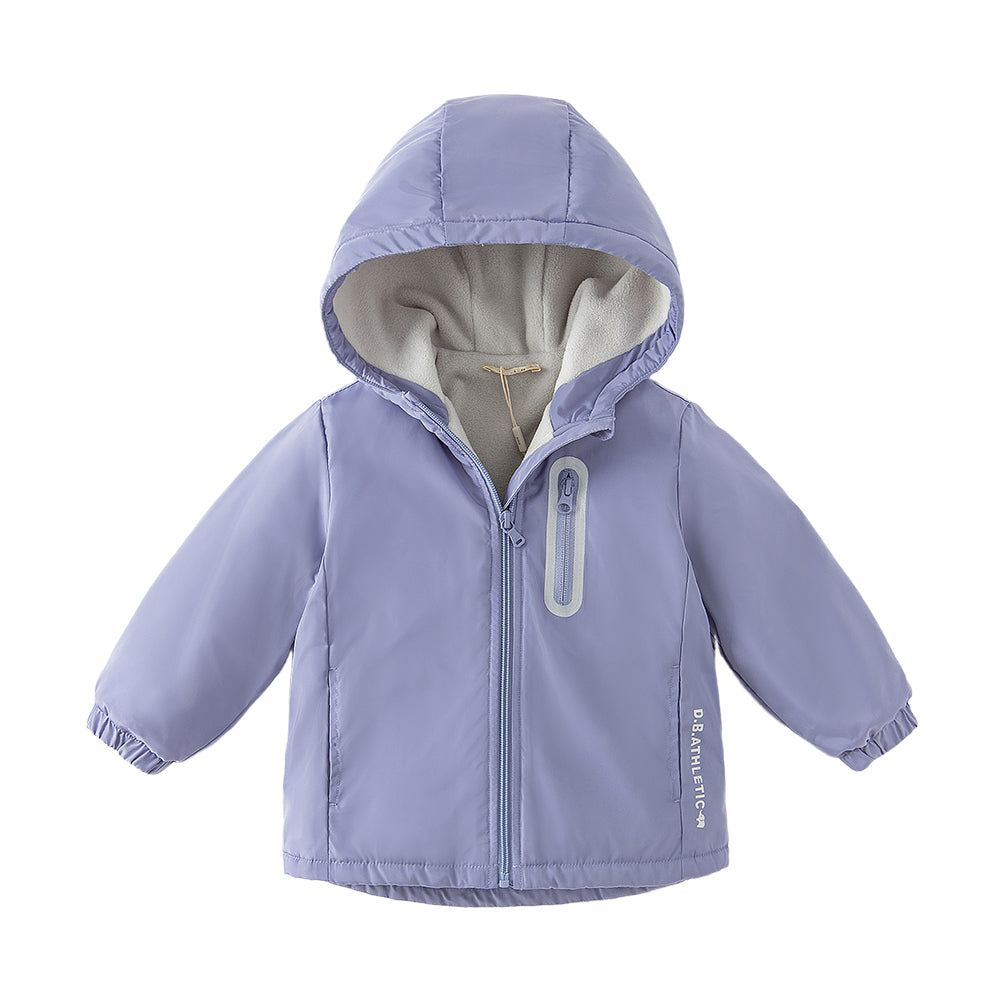 Dave&Bella Toddler/Kids Unisex Multicolor Padded Hooded Coat — Windproof & Insulated