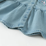 Dave&Bella Toddler Girls Fashion Denim Rabbit Ears Collar Jackets