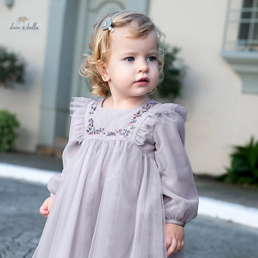 Dave&Bella Baby Girls Spring Noble Mesh Fashion Princess Dresses
