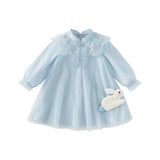 Dave&Bella Toddler Children Girls Spring Sweet Mesh Princess Dress(wallet bag) (Copy)-1