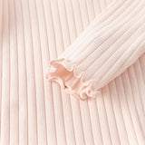 Dave&Bella Toddler Girls Sweet Light Pink/White Cotton T-Shirts