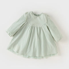 Dave&Bella Baby Girls Spring Green Mesh Cute Party Dress
