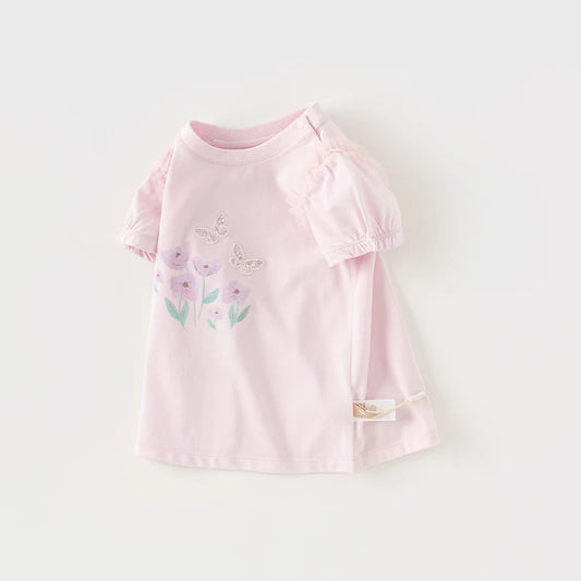 Summer Baby Girl's Short Sleeve Cotton T-shirt