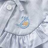 Dave&Bella Kids Girls Cotton Striped Gentle Blouse Shirt Tops