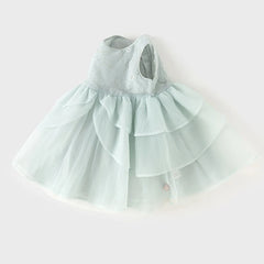 Dave Bella Girl's Princess Mesh Sleeveless Dress