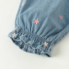 Dave&Bella Children Girls Spring Bow Tie Casual Loose Pants