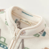 Dave&Bella Toddler Boys’ Fleece Jacket – Playful Print “Hug Jacket”