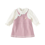 Dave&Bella Toddler Girls Sweet Festival Purple Long Sleeve Dresses